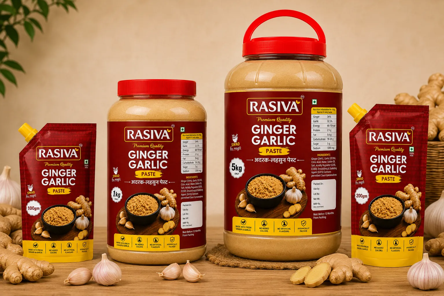 Rasiva ginger garlic processing unit